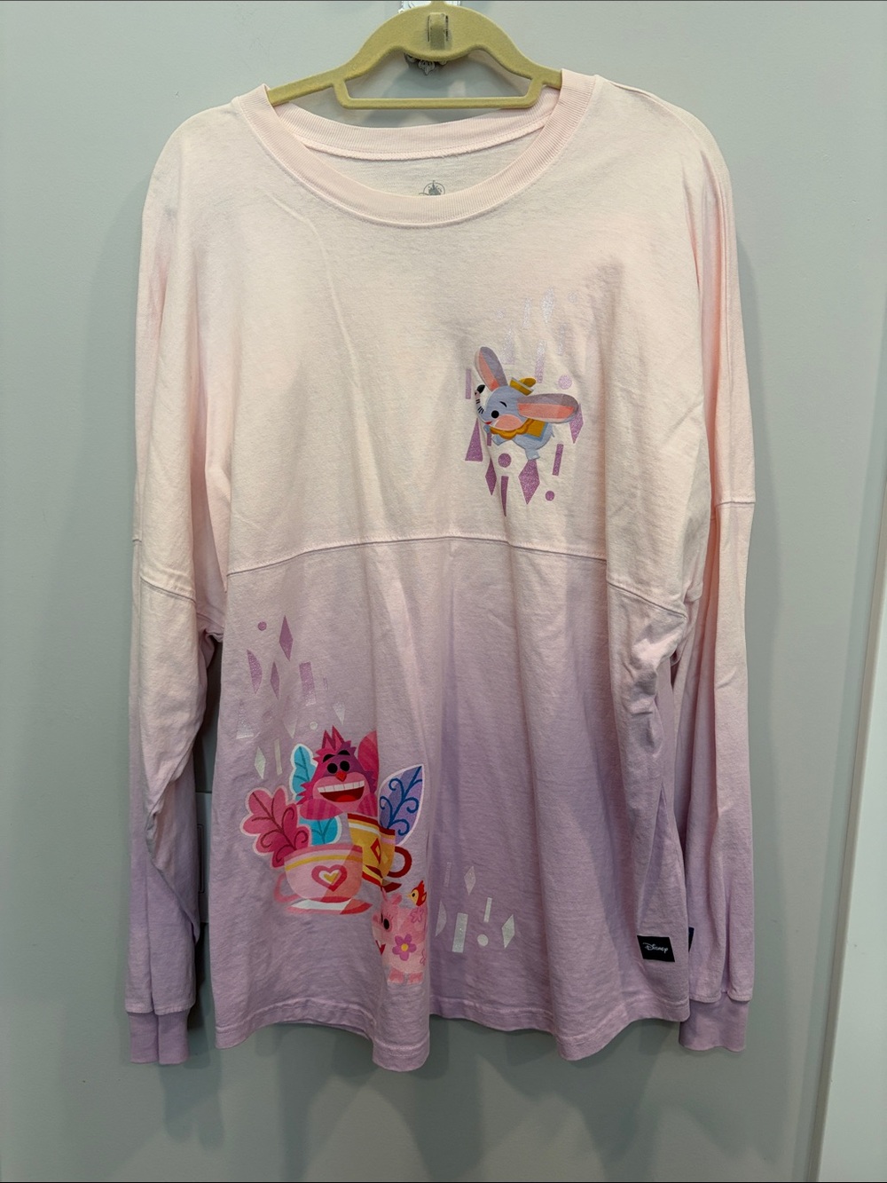 Disney Light Pink to Lavender Ombre Long Sleeve Graphic Tee